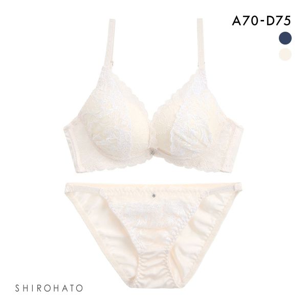 エクラ ブラジャー ショーツ セット 脇高カシュクールレース チュールレース ECLAT