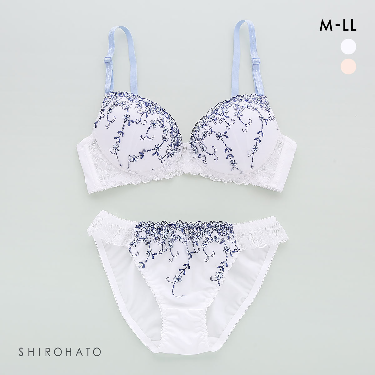 TINY ROSE QUILTING ジャケット、ショーツ上下セット ピュアシェリ ラメ小花チュール ノンワイヤー ブラセット M L LL