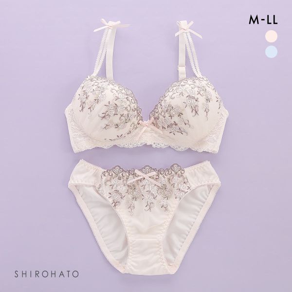 ピュアシェリ ラメ小花チュール ノンワイヤー ブラセット M L LL ブラジャー ショーツ セット PURECHERIE ピュアシェリ ラメ小花チュール ノンワイヤー ブラセット M L LL ブラジャー ショーツ セット PURECHERIE