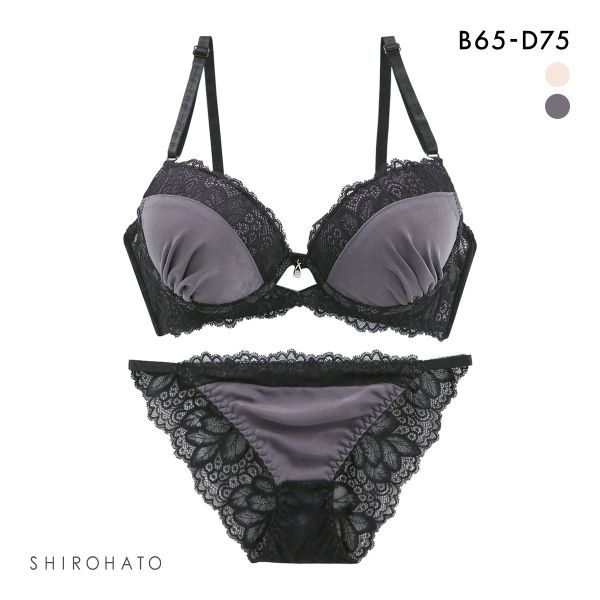 ルルモアナ マットサテンレース ブラセット BCD ブラジャー ショーツ セット LULUMOANA