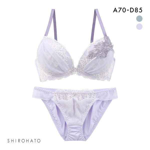 ピュアシェリ エレガントラメシフォン ブラセット ABCD ブラジャー ショーツ セット PURECHERIE