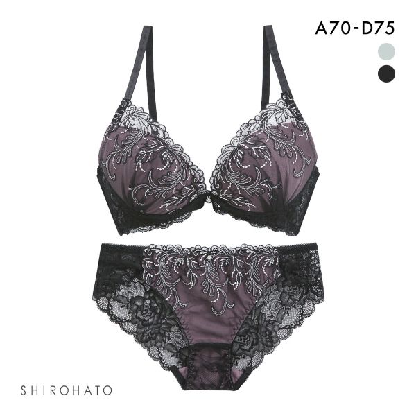 ピュアシェリ アイビーラメチュール ブラセット ABCD ブラジャー ショーツ セット 谷間 L字 脇寄せ 盛り PURECHERIE