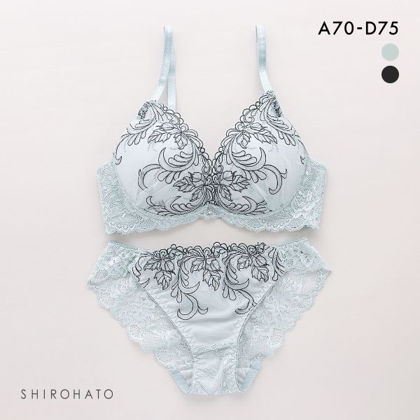 ピュアシェリ アイビーラメチュール ブラセット ABCD ブラジャー ショーツ セット 谷間 L字 脇寄せ 盛り PURECHERIE