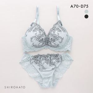 ピュアシェリ アイビーラメチュール ブラセット ABCD ブラジャー ショーツ セット 谷間 L字 脇寄せ 盛り PURECHERIE