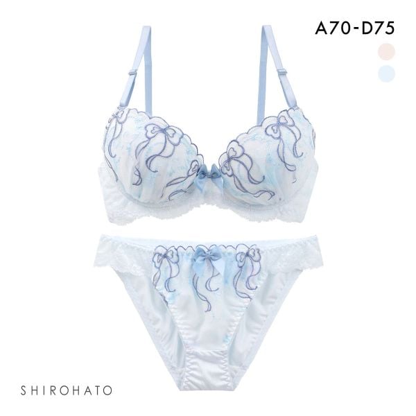 ピュアシェリ リボングラデシフォン ブラセット ABCD 盛り 谷間 ブラジャー ショーツ セット PURECHERIE