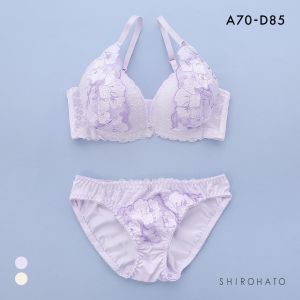 エクラ 脇高 フラワーチュール ブラセット ABCD 大きいサイズ 脇肉 谷間 盛り 脇寄せ バストアップ ブラジャー ショーツ ECLAT