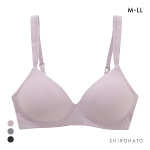 エブリィブラ 脇高ノンワイヤーブラジャー M L LL シンプル 肩らく やさしい ノンストレス エアリー ふっくら もちもち 谷間 楽ちん