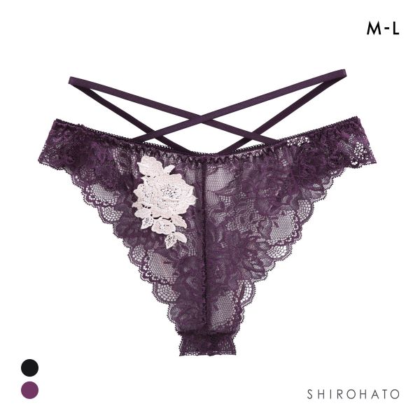 ピュアシェリ ローズケミカル 総レース クロスループ Tバックショーツ M L タンガ ソング ソフトタッチ セクシー インポート 彼女