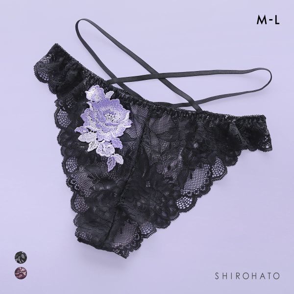 ピュアシェリ ローズケミカル 総レース クロスループ Tバックショーツ M L タンガ ソング ソフトタッチ セクシー インポート 彼女
