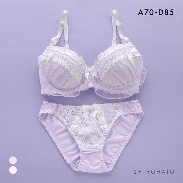 ピュアシェリ フェアリーフリル リボン通し ブラセット ABCD70-85 盛り 谷間 美胸 寄せ ブラジャー ショーツ セット PURECHERIE ピュアシェリ フェアリーフリル リボン通し ブラセット ABCD70-85 盛り 谷間 美胸 寄せ ブラジャー ショーツ セット PURECHERIE