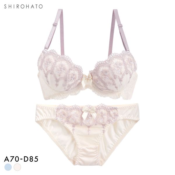 ピュアシェリ 3色小花アーチ ブラセット ABCD ブラセット ABCD 谷間 盛り 脇寄せ ブラジャー ショーツ セット PURECHERIE