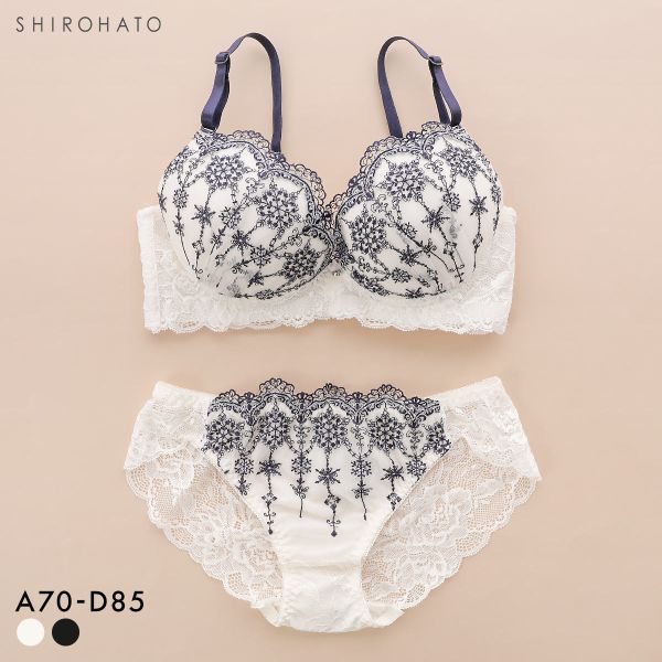 ウィンターコレクション 脇高ラメチュール ブラジャー ショーツ セット 脇高 ラメフラワー 大きいサイズ Winter Collection
