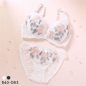 ピュアシェリ 脇高 ロイヤルローズ ブラセット ABCD 谷間 盛り 脇寄せ ブラジャー ショーツ セット PURECHERIE
