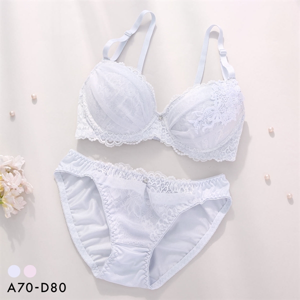 エクラ ロマンティックブーケ ブラセット ABCD 谷間 盛り 脇寄せ ブラジャー ショーツ セット ECLAT