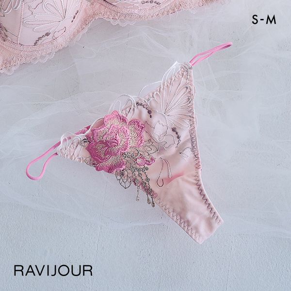 ラヴィジュール シャイニーバタフライ エンブレース Tバック SM バックレース 透け ストリング RAVIJOUR
