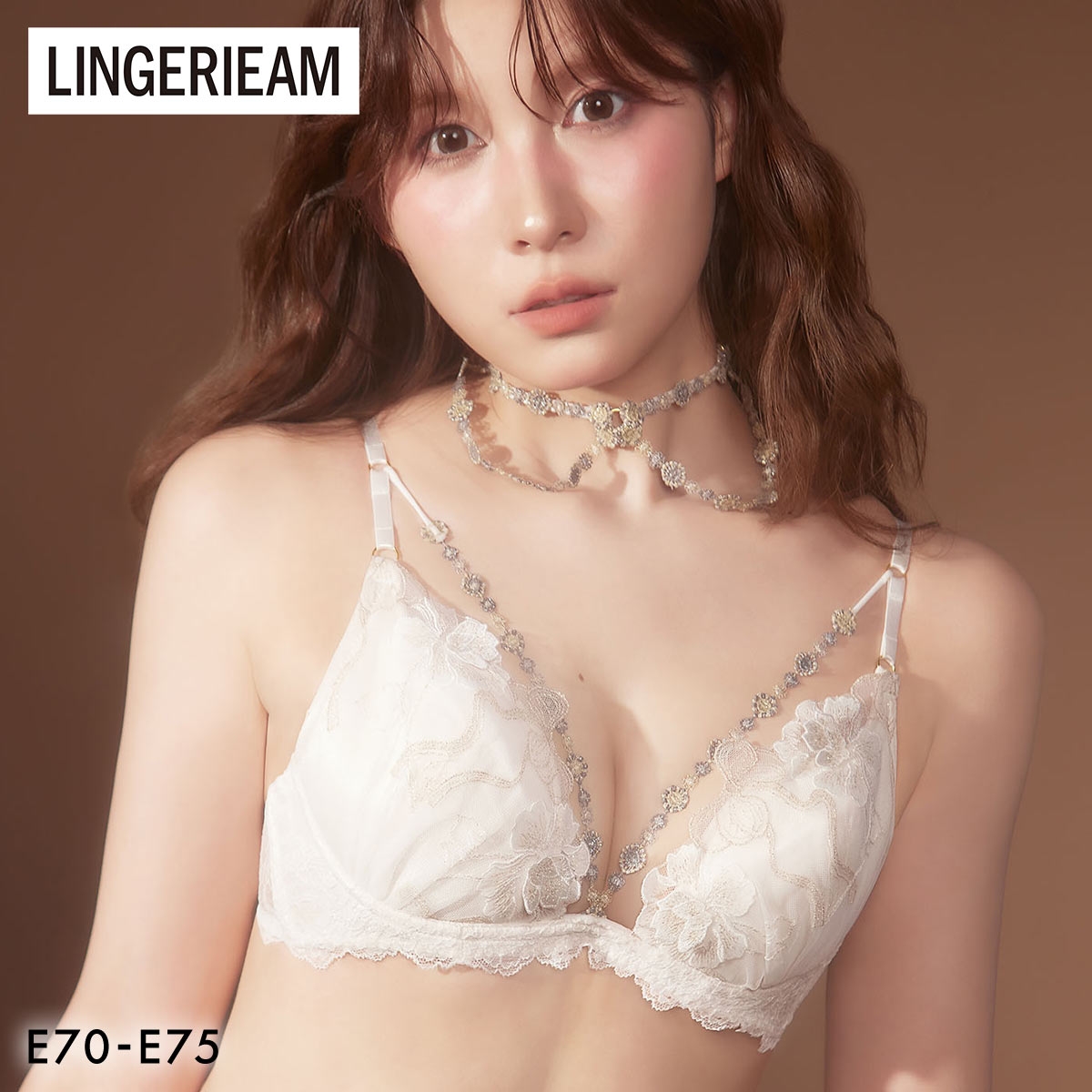 LINGERIEAM ラビダリー トリックリフト ブラジャー E 盛り 谷間 バストアップ リフトアップ 大きいサイズ RAVIJOUR ラヴィジュール(WH-ホワイト-E70)