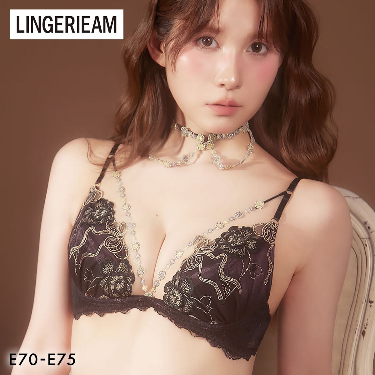 LINGERIEAM ラビダリー トリックリフト ブラジャー E 盛り 谷間 バストアップ リフトアップ 大きいサイズ RAVIJOUR ラヴィジュール(PU-パープル-E70)