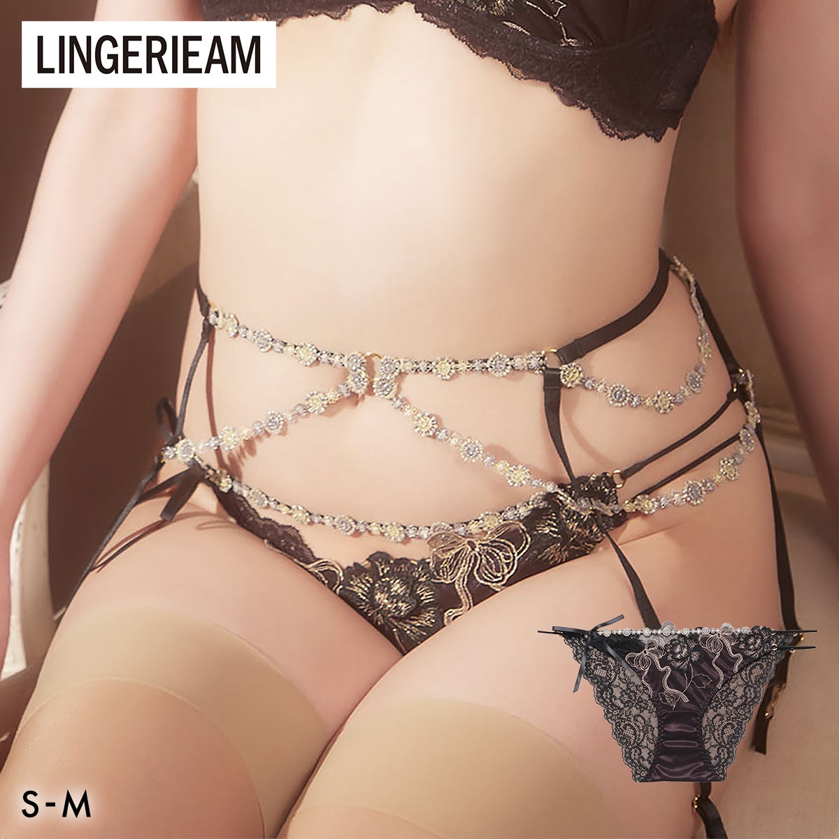 LINGERIEAM ラピダリー ショーツ ノーマルショーツ SM バックレース 透け RAVIJOUR ラヴィジュール(PU-パープル-S)