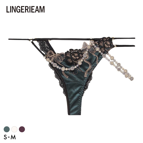 LINGERIEAM ラピダリー Tバックショーツ セクシー 過激 SM バックレース 透け RAVIJOUR ラヴィジュール