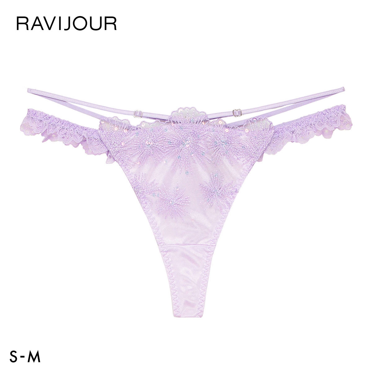 ラヴィジュール セレスティア ストレッチレース Tバックショーツ SM セクシー ソング タンガ 総レース バックレース 透け RAVIJOUR(PU-パープル-S)
