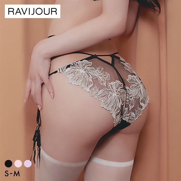 ラヴィジュール ミレイユ エンブロイダリーレース ノーマルショーツ SM セクシー 総レース バックレース 下着 RAVIJOUR