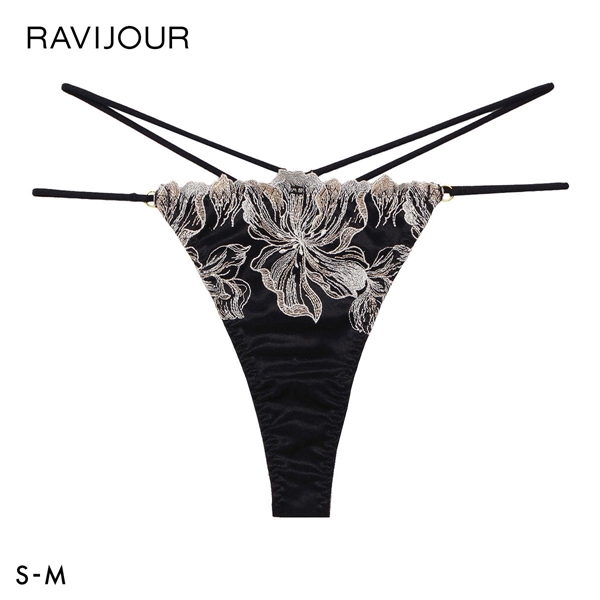 ラヴィジュール ミレイユ エンブロイダリーレース Tバックショーツ SM 総レース ソング タンガ セクシー バックレース 下着 RAVIJOUR
