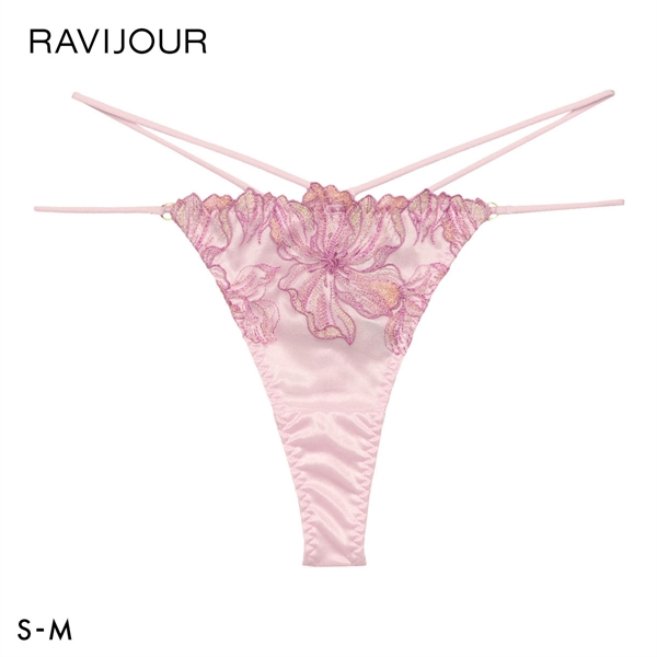 ラヴィジュール ミレイユ エンブロイダリーレース Tバックショーツ SM 総レース ソング タンガ セクシー バックレース 下着 RAVIJOUR