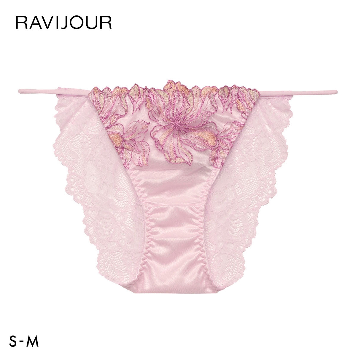 ラヴィジュール ミレイユ ストレッチレース ノーマルショーツ SM セクシー 総レース バックレース 下着 RAVIJOUR(PI-ピンク-S)