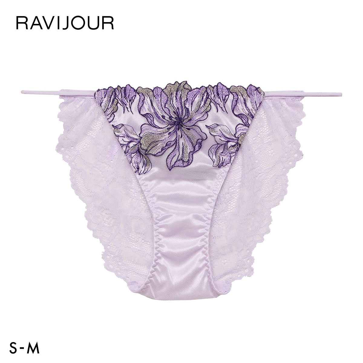 ラヴィジュール ミレイユ ストレッチレース ノーマルショーツ SM セクシー 総レース バックレース 下着 RAVIJOUR(PU-パープル-S)
