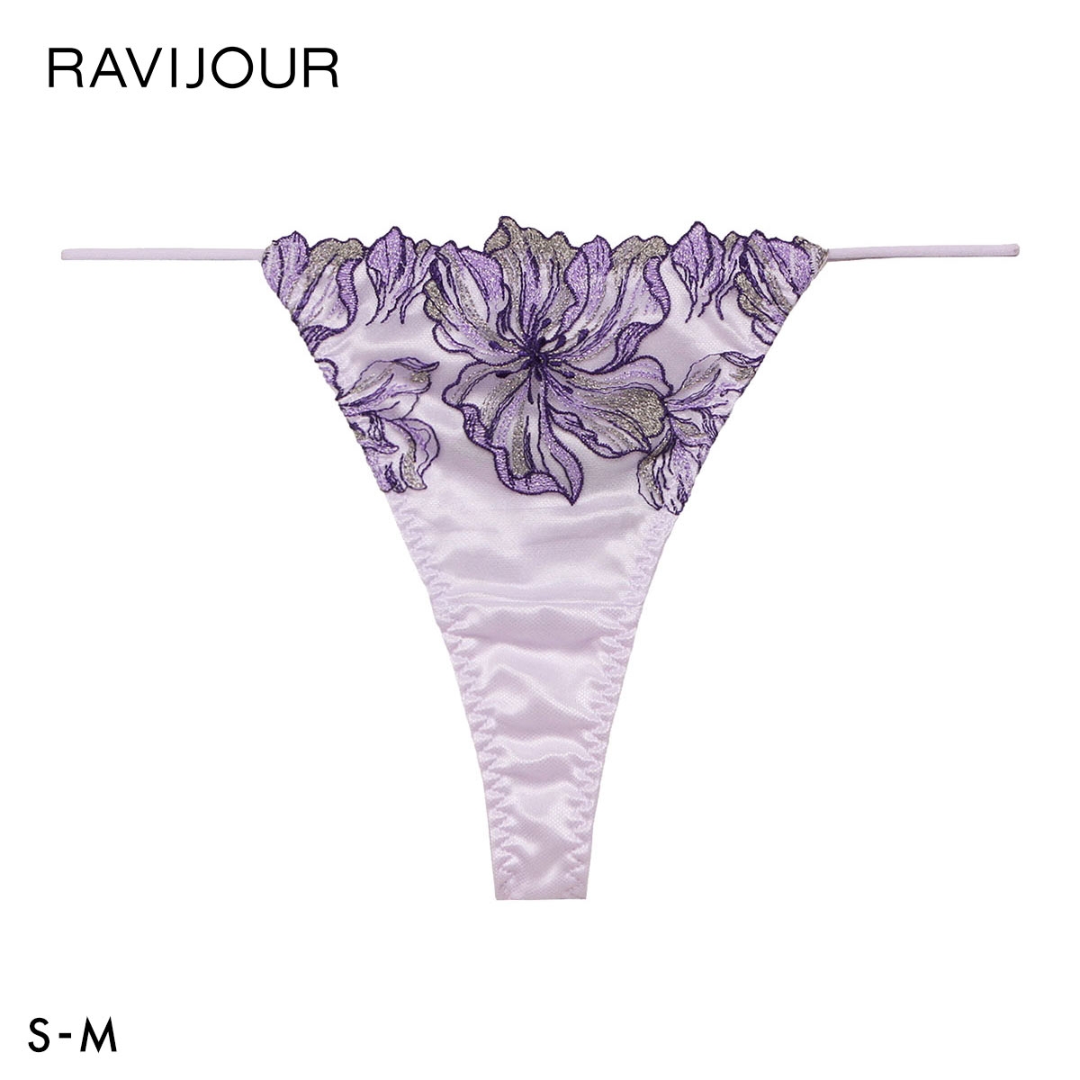ラヴィジュール ミレイユ ストレッチレース Tバックショーツ SM 総レース ソング タンガ セクシー バックレース 下着 RAVIJOUR(PU-パープル-S)