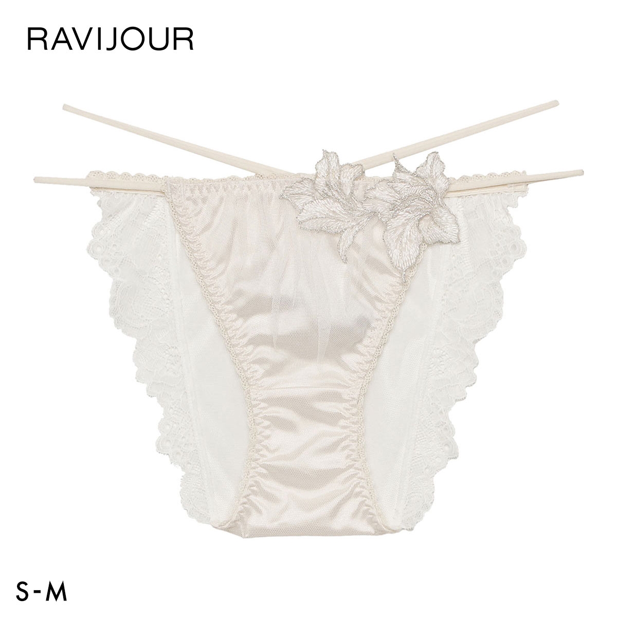 ラヴィジュール ヴィオラ ノーマルショーツ SM セクシー 総レース バックレース 下着 RAVIJOUR(IV-アイボリー-S)