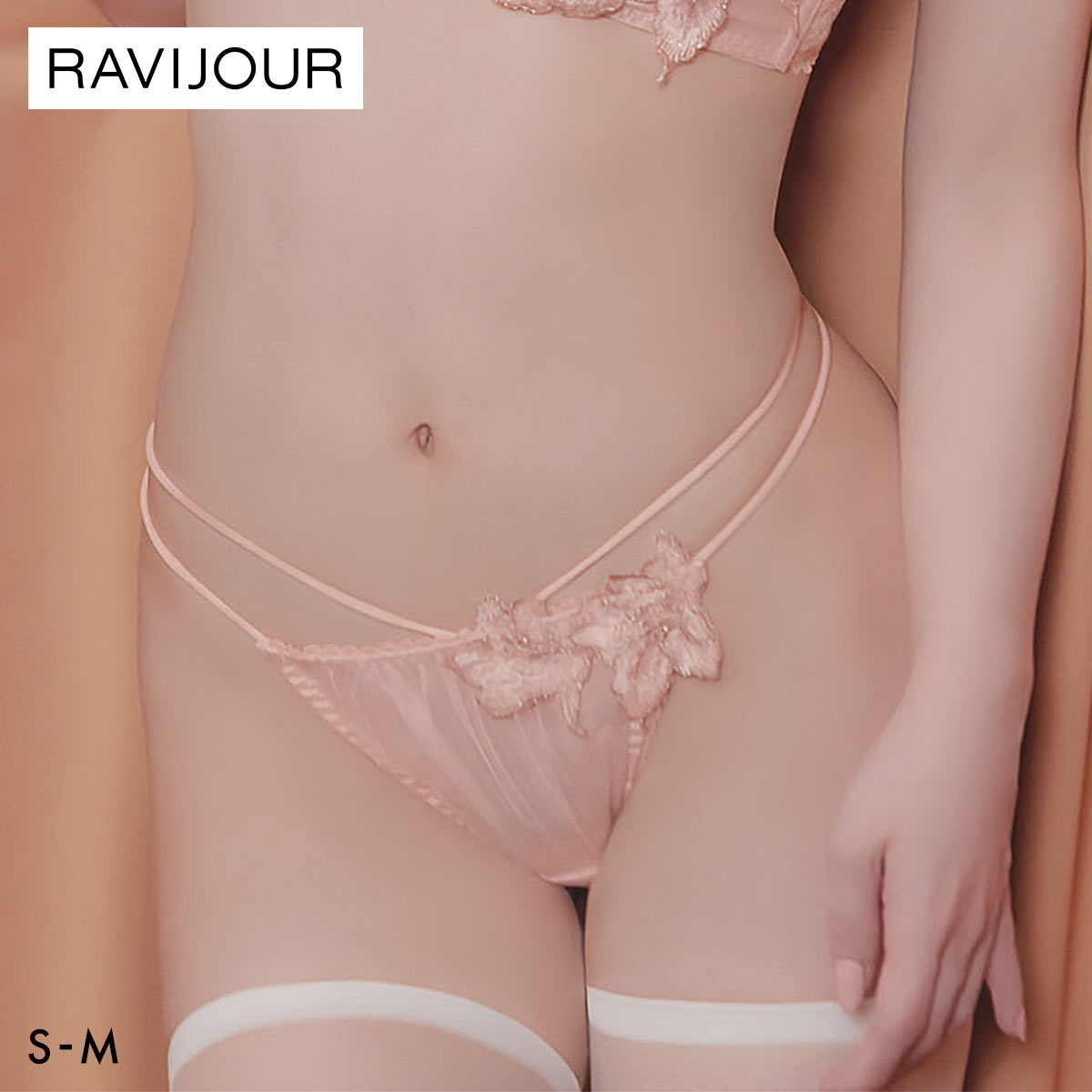 ラヴィジュール ヴィオラ ノーマルショーツ SM セクシー 総レース バックレース 下着 RAVIJOUR(PI-ピンク-S)
