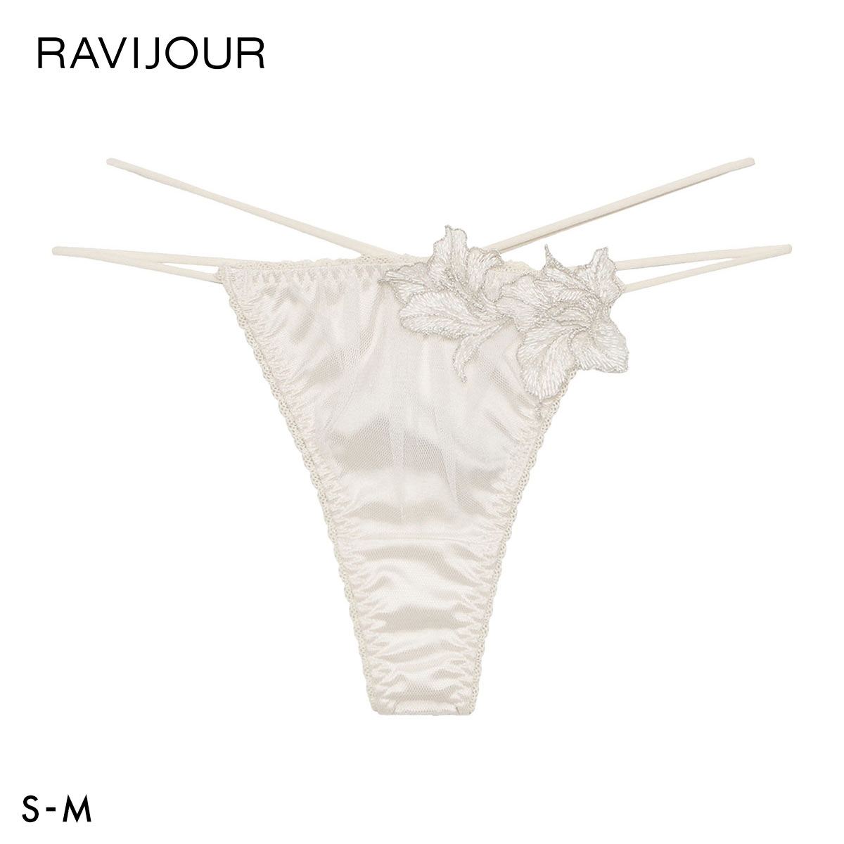 ラヴィジュール ヴィオラ Tバックショーツ SM 総レース ソング タンガ セクシー バックレース 下着 RAVIJOUR(IV-アイボリー-S)