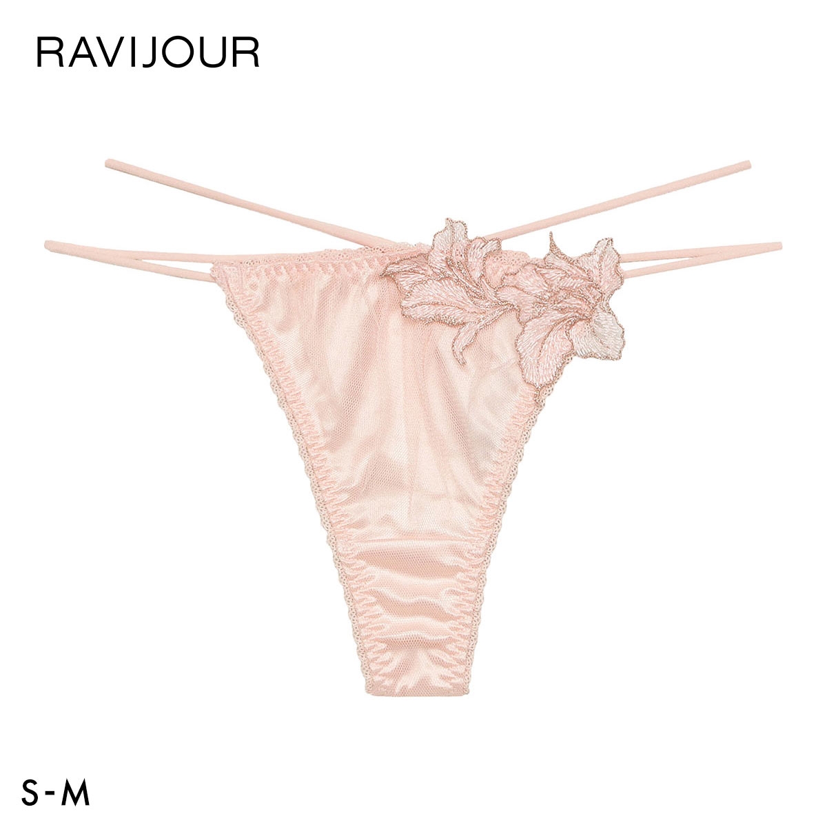 ラヴィジュール ヴィオラ Tバックショーツ SM 総レース ソング タンガ セクシー バックレース 下着 RAVIJOUR(PI-ピンク-S)