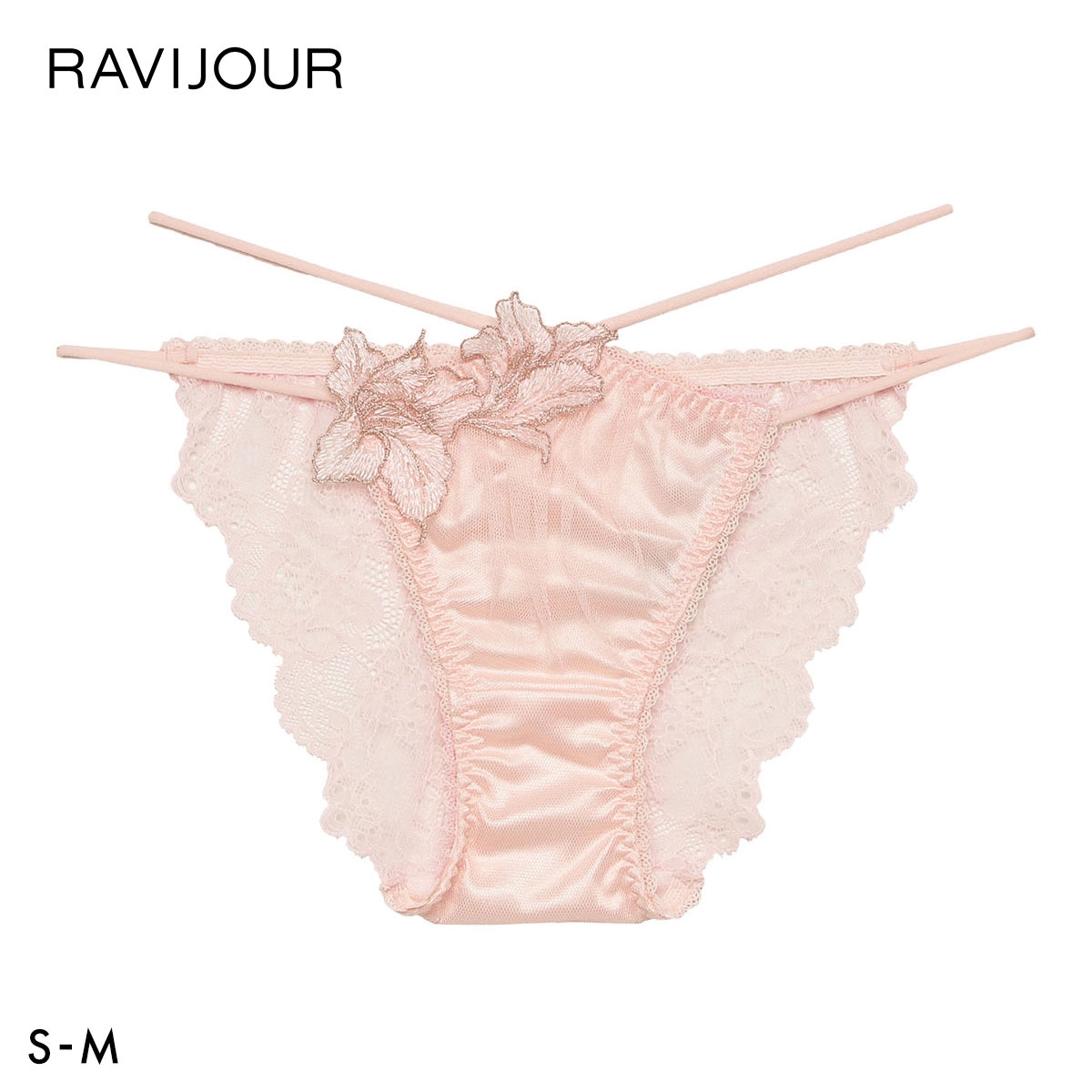 ラヴィジュール ヴィオラ ストレッチレース ノーマルショーツ SM セクシー 総レース バックレース 下着 RAVIJOUR(PI-ピンク-S)