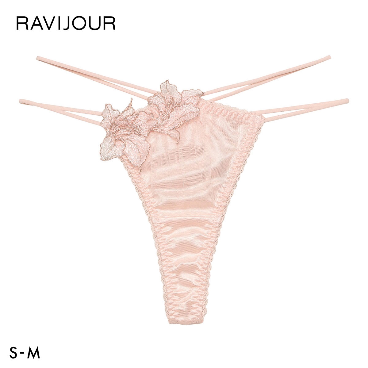 ラヴィジュール ヴィオラ ストレッチレース Tバックショーツ SM 総レース ソング タンガ セクシー バックレース 下着 RAVIJOUR(PI-ピンク-S)