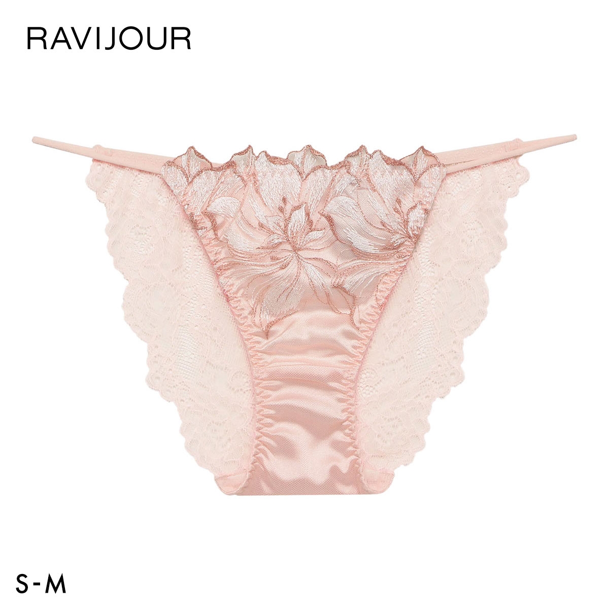 ラヴィジュール ラヴェリス ストレッチレース ノーマルショーツ SM セクシー 総レース バックレース 下着 RAVIJOUR(PE-ピーチ-S)