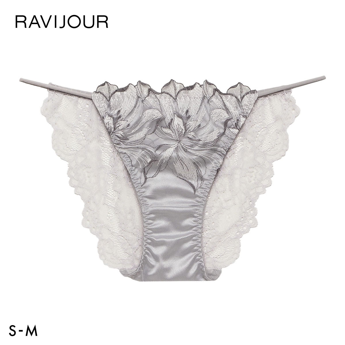 ラヴィジュール ラヴェリス ストレッチレース ノーマルショーツ SM セクシー 総レース バックレース 下着 RAVIJOUR(GY-グレー-S)