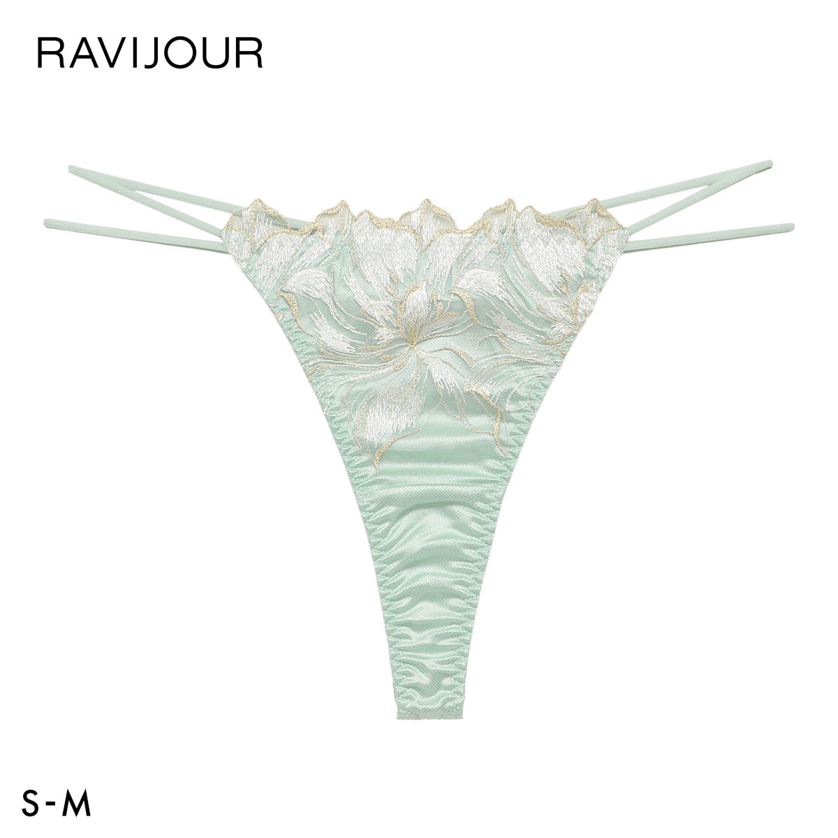ラヴィジュール ラヴェリス ストレッチレース Tバックショーツ SM 総レース ソング タンガ セクシー バックレース 下着 RAVIJOUR(MI-ミント-S)