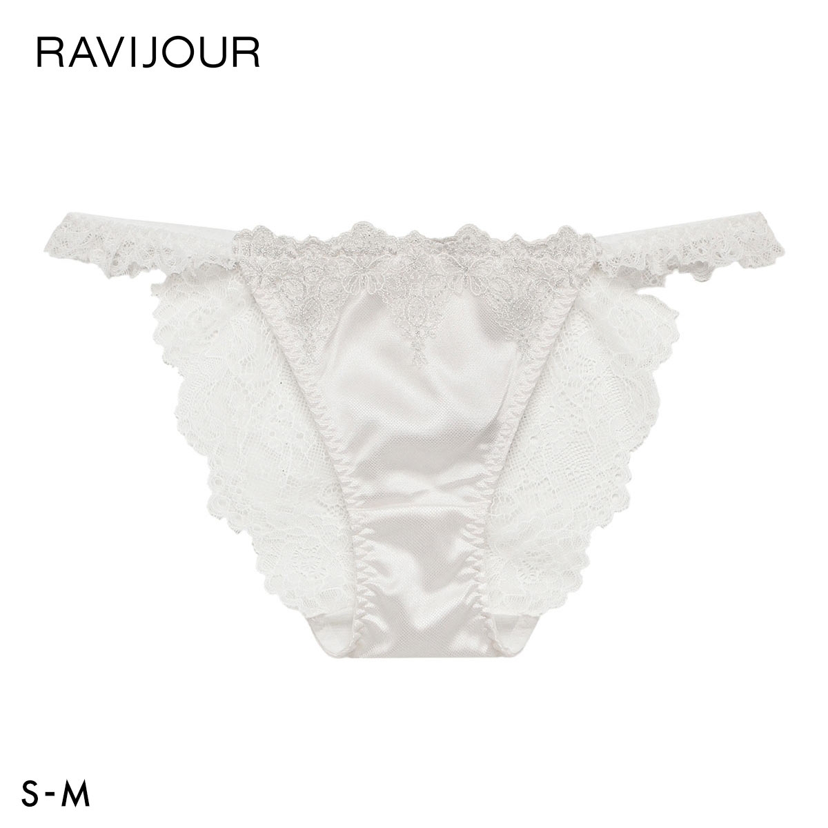 ラヴィジュール アリーヌ ストレッチレース ノーマルショーツ SM セクシー 総レース バックレース 下着 RAVIJOUR(IV-アイボリー-S)