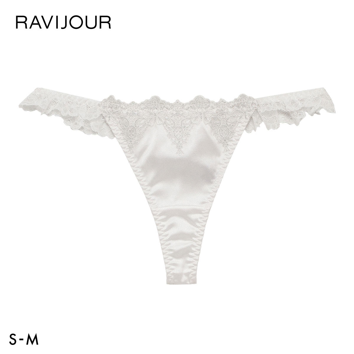 ラヴィジュール アリーヌ ストレッチレース Tバックショーツ SM 総レース ソング タンガ セクシー バックレース 下着 RAVIJOUR(IV-アイボリー-S)