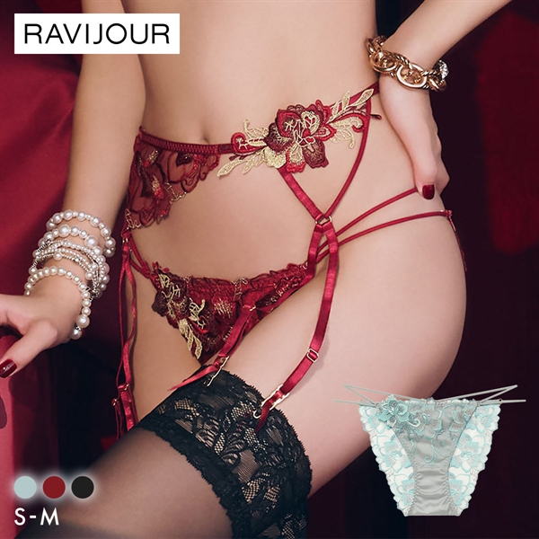 ラヴィジュール ノウェリカ エンブロイダリーレース ノーマルショーツ SM セクシー 総レース バックレース 下着 RAVIJOUR