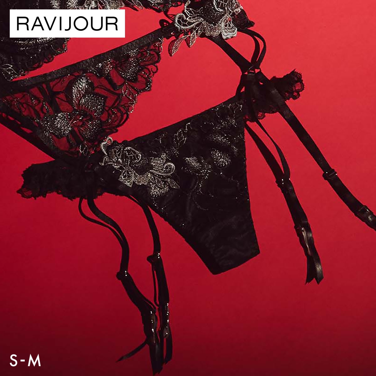 ラヴィジュール ノウェリカ ストレッチレース Tバックショーツ SM 総レース ソング タンガ セクシー バックレース 下着 RAVIJOUR(BK-ブラック-S)