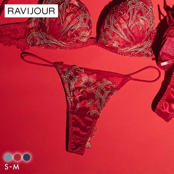 ラヴィジュール エポナ エンブロイダリーレース Tバックショーツ SM 総レース ソング タンガ セクシー バックレース 下着 RAVIJOUR