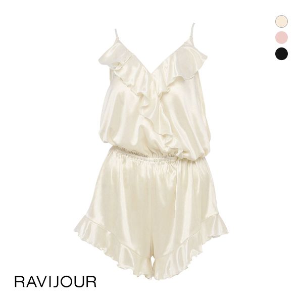 ラヴィジュール RAVIJOUR シルキーフリル ロンパース カップ付き ルームウェア パジャマ ランジェリー オールインワン ラヴィジュール RAVIJOUR シルキーフリル ロンパース カップ付き ルームウェア パジャマ ランジェリー オールインワン