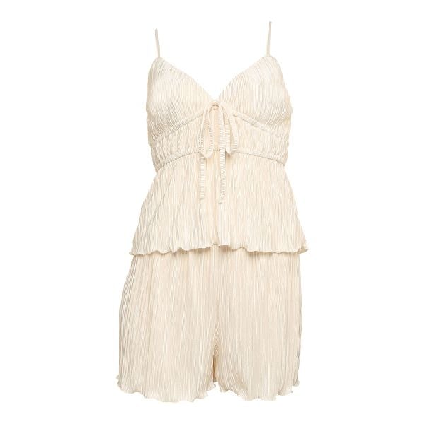 ラヴィジュール RAVIJOUR シャインプリーツ セットアップ ルームウェア カップ付き パジャマ ランジェリー キャミソール