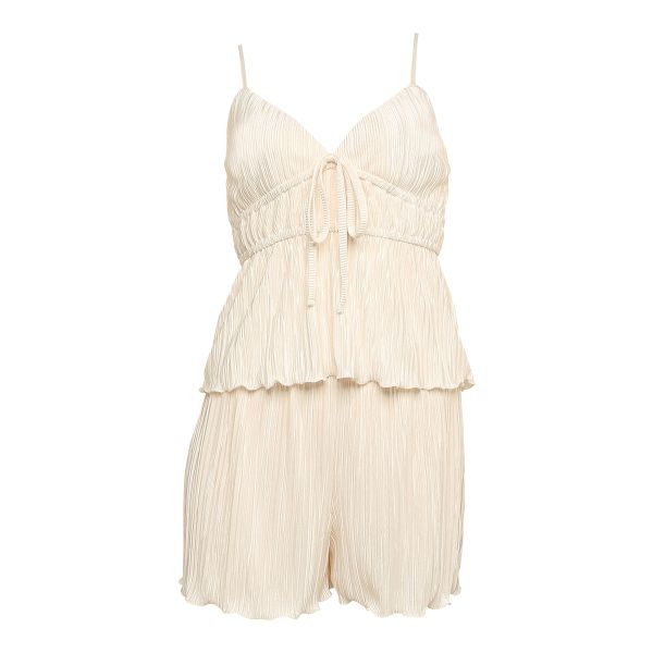 ラヴィジュール RAVIJOUR シャインプリーツ セットアップ ルームウェア カップ付き パジャマ ランジェリー キャミソール