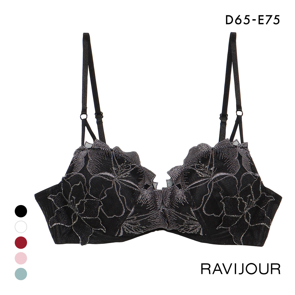 ラヴィジュール RAVIJOUR フルブルーム ホットリフト ブラジャー DE(BK-ブラック-D65)