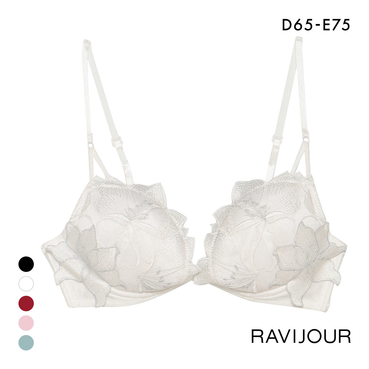 ラヴィジュール RAVIJOUR フルブルーム ホットリフト ブラジャー DE(WH-ホワイト-D65)
