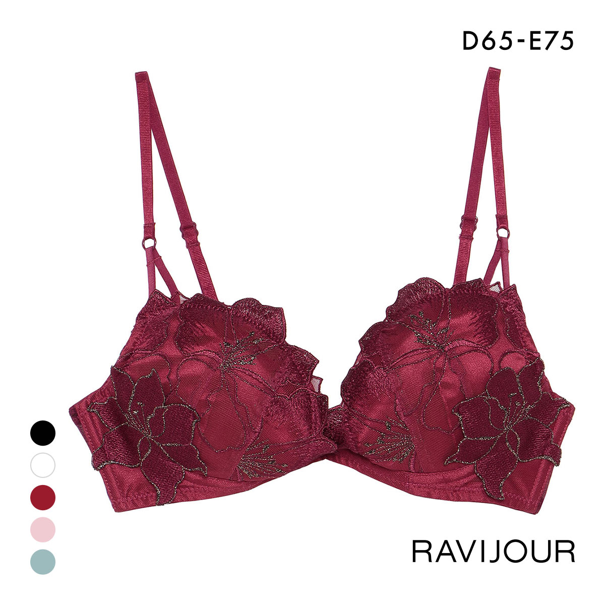 ラヴィジュール RAVIJOUR フルブルーム ホットリフト ブラジャー DE(RE-レッド-D65)
